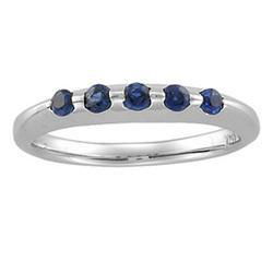 14K White Gold Sapphire Anniversary Band Ringwhite 