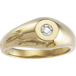 14K Yellow Gold Men's Diamond Ringyellow 