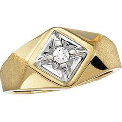 14K Yellow Gold Men's Diamond Ringyellow 