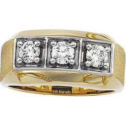 14K Yellow Gold Men's Diamond Ringyellow 