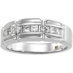 14K White Gold Men's Diamond Ringwhite 