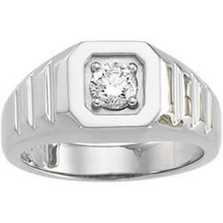 14K White Gold Men's Diamond Ringwhite 