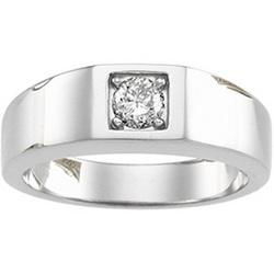 14K White Gold Men's Diamond Ringwhite 