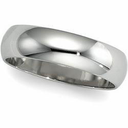10K White Gold Half Round Band - 6mmwhite 