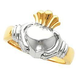 14K Two Tone Gold Claddagh Duo Ringtwo 