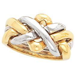 14K Two Tone Gold Puzzle Ringtwo 