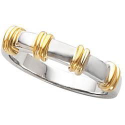 14K White Gold Duo Bandswhite 