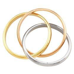 14K Yellow Gold 3-Band Rolling Ring - Size 10yellow 