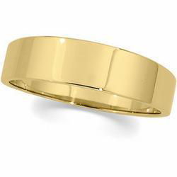 10K Yellow Gold Flat Tapered Band - 8mmyellow 