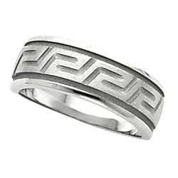 14K White Gold Men's Bridal Tapered Duo - Size 11white 