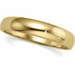 10K Yellow Gold Half Round Tapered Band - 5mmyellow 
