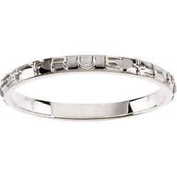 14K White Gold True Love Chastity Ring With Box - Size 10white 