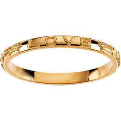 10K Yellow Gold True Love Chastity Ring With Box - Size 10yellow 