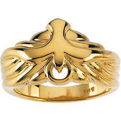 14K White Gold Holy Spirit Ring - Size 10white 