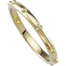 10K Yellow Gold Rosary Ring - Size 11yellow 