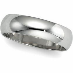 14K White Gold Half Round Band - 10mmwhite 