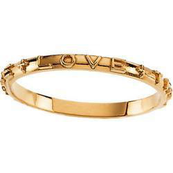 14K Yellow Gold True Love Chastity Ring With Box - Size 5yellow 