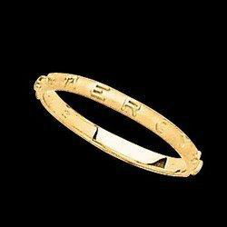 14K White Gold Lord Have Mercy Ring - Size 5white 