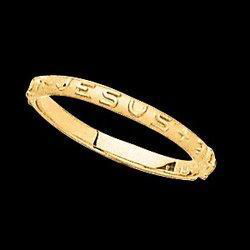 14K Yellow Gold What Would Jesus Do Ring - Size 5yellow 
