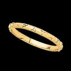 14K Yellow Gold Father, Son, & Spirit Ring - Size 5yellow 