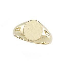 10K Yellow Gold Oval Signet Ringsignet 