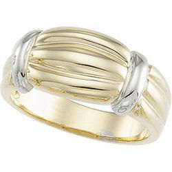 14K Two Tone Gold Bandtwo 