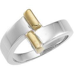 14K Two Tone Gold Metal Fashion Ringtwo 
