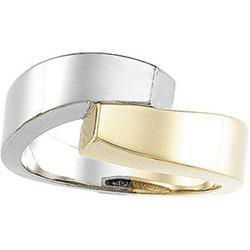 14K Two Tone Gold Metal Fashion Ringtwo 
