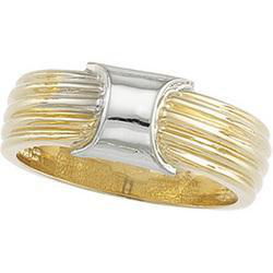 14K Two Tone Gold Metal Fashion Ringtwo 