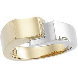 14K Two Tone Gold Metal Fashion Ringtwo 