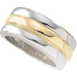 14K Two Tone Gold Metal Fashion Ringtwo 