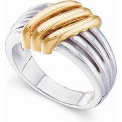 14K Two Tone Gold Metal Fashion Ringtwo 