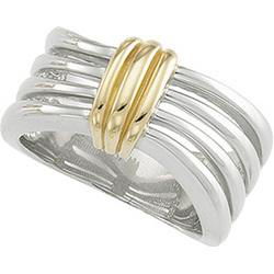 14K Two Tone Gold Metal Fashion Ringtwo 