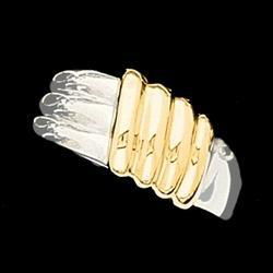 14K Two Tone Gold Metal Fashion Ringtwo 