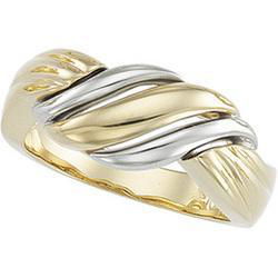 14K Two Tone Gold Metal Fashion Ringtwo 