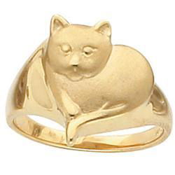 14K White Gold Kitty Love Ringwhite 