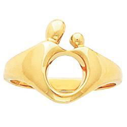 14K White Gold Mother & Child Ringwhite 