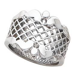 14K White Gold Fancy Bandwhite 
