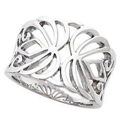 14K White Gold Fancy Bandwhite 