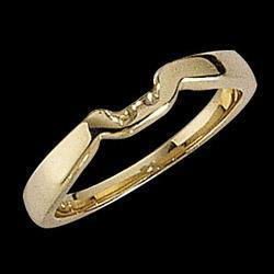14K White Gold Band For Tulipset Solitairewhite 