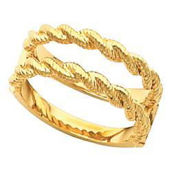 14K White Gold Bridal Ring Guard Enhancerwhite 