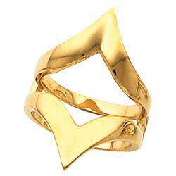 14K White Gold Bridal Ring Guard Enhancerwhite 