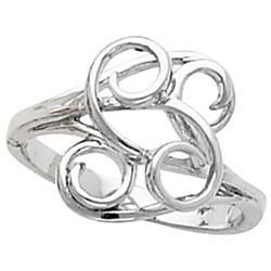 14K White Gold Metal Fashion Ringwhite 