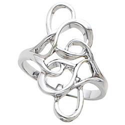 14K White Gold Metal Fashion Ringwhite 