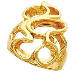 14K White Gold Metal Fashion Ringwhite 