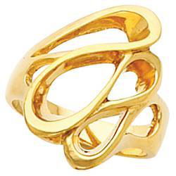 14K White Gold Metal Fashion Ringwhite 