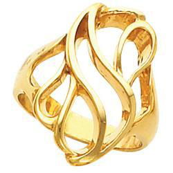 14K White Gold Metal Fashion Ringring 