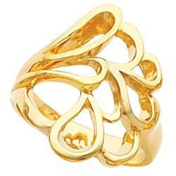 14K White Gold Metal Fashion Ringwhite 