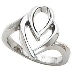 14K White Gold Metal Fashion Ringwhite 