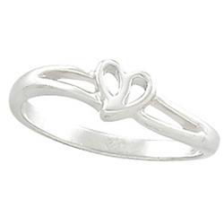 14K White Gold Heart Ringwhite 